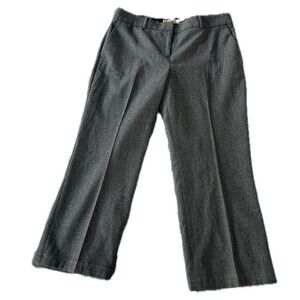 Talbots Women's Gray 100% Wool Blend Dress Pants Size 8 Petite Career Office